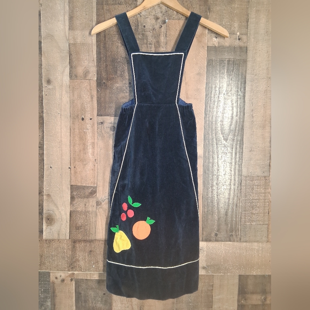 Vintage Florence Eiseman Navy Fruit Jumper Dress Size 5